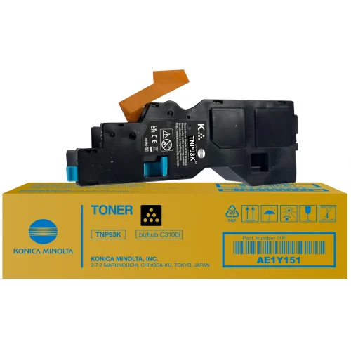 Cartus toner Konica Minolta TNP93K, compatibil cu imprimantele bizhub C3101, oferind calitate superioară a imprimării.