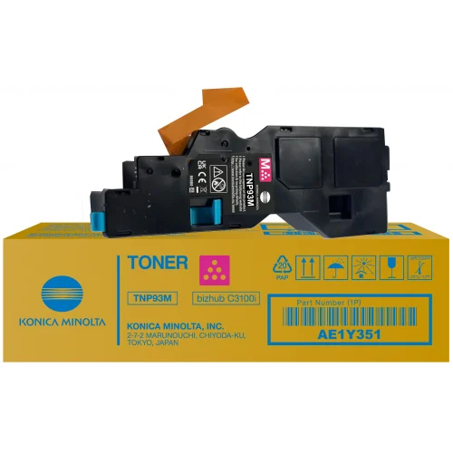 Cartus toner Konica Minolta TNP93M pentru imprimante bizhub C3100, compatibil, cu capacitate de 20.000 de pagini.