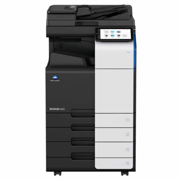 Imprimantă multifuncțională bizhub C251, cu funcții de copiere, imprimare și scanare, design compact și modern.