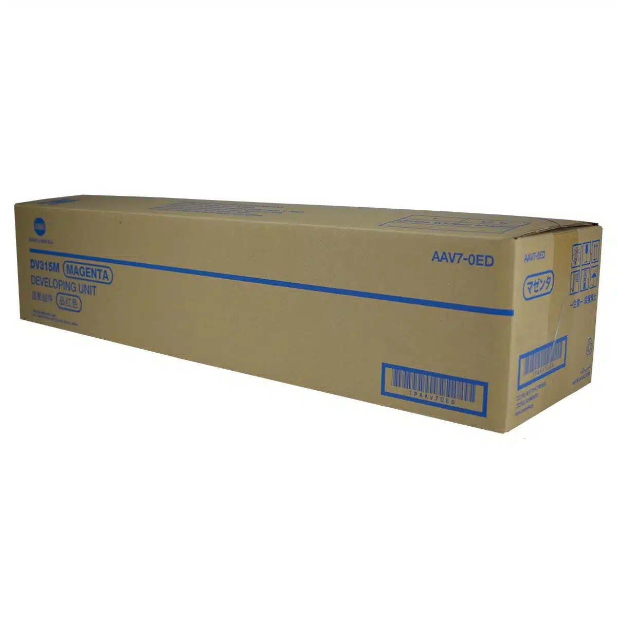 Unitate de dezvoltare DV135M Magenta, ambalaj de carton, compatibilă cu imprimantele de birou, produs de brandul specificat.